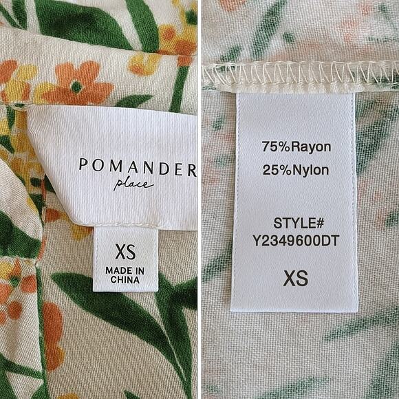 Pomander Place Dress Women XS Floral Long Sleeve Tiered Boho Cottagecore Indie - Picture 8 of 11